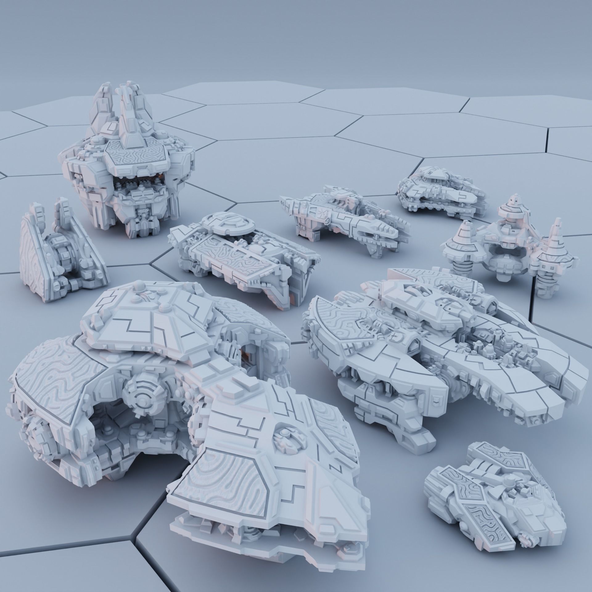 Twilight Imperium Over 150 Unique Ships for 17 factions - Bundle 3D print model_50