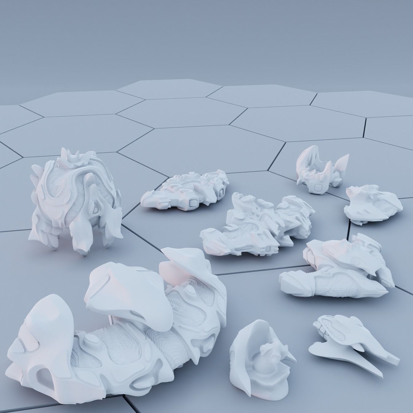 Twilight Imperium Over 150 Unique Ships for 17 factions - Bundle 3D print model_31