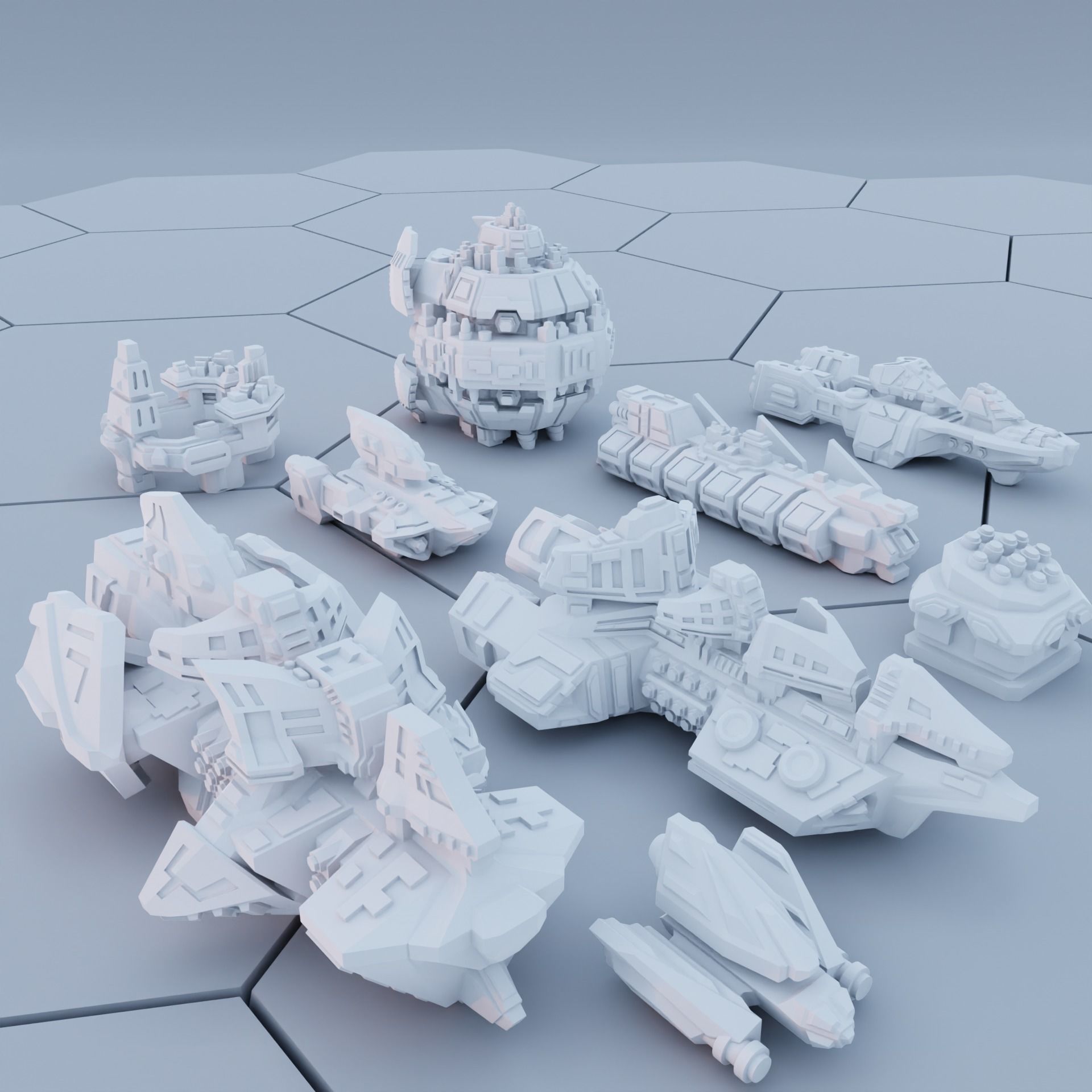 Twilight Imperium Over 150 Unique Ships for 17 factions - Bundle 3D print model_27