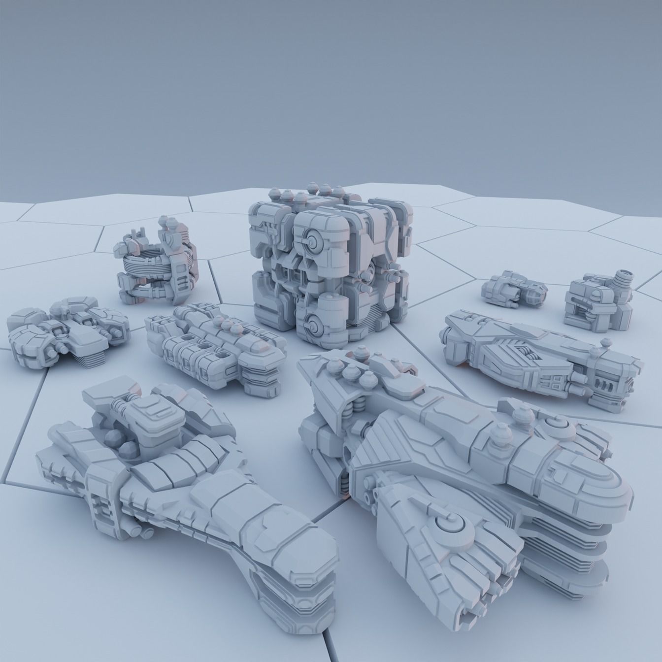 Twilight Imperium Over 150 Unique Ships for 17 factions - Bundle 3D print model_46