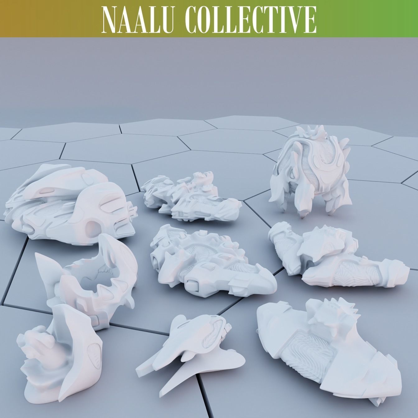 Twilight Imperium Over 150 Unique Ships for 17 factions - Bundle 3D print model_30