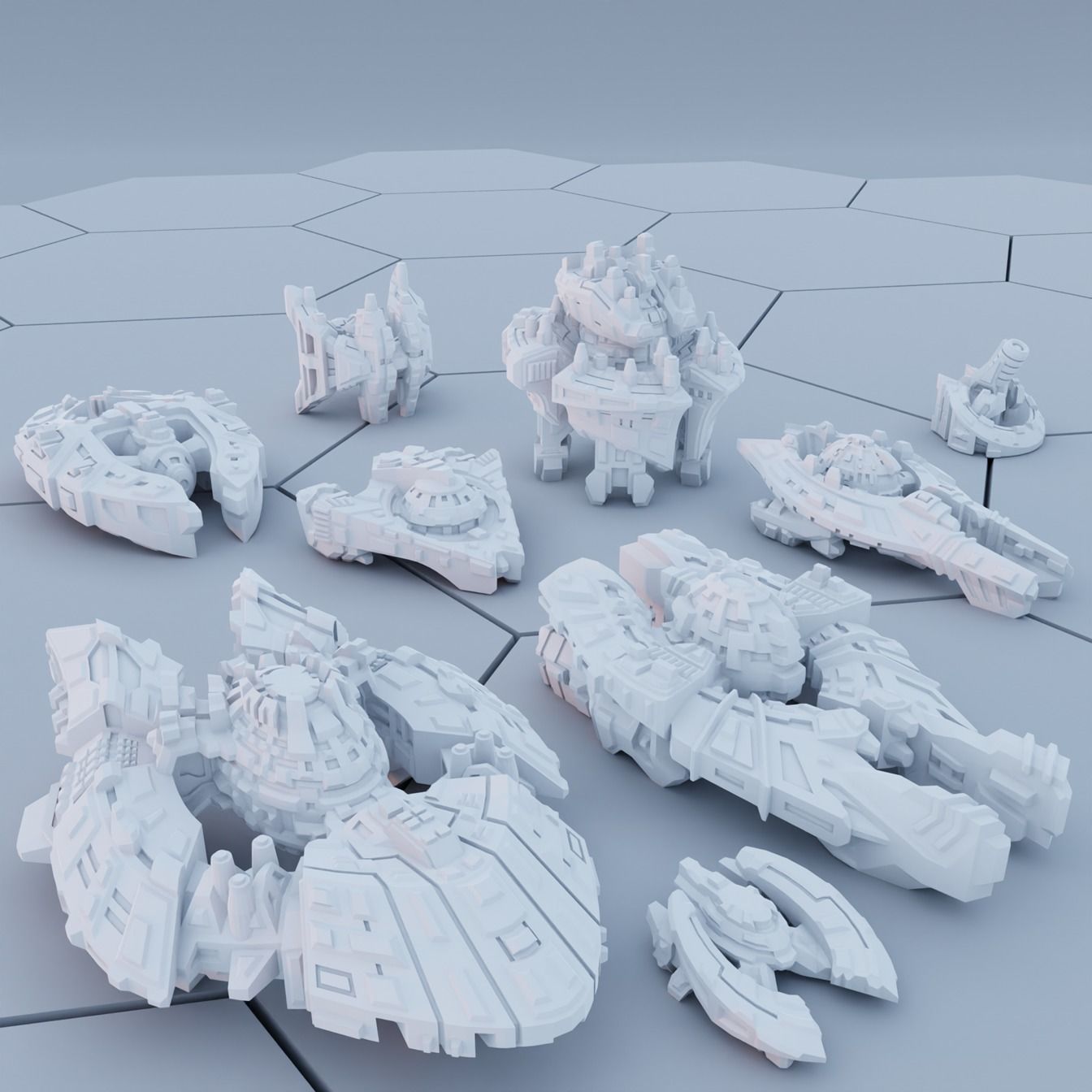 Twilight Imperium Over 150 Unique Ships for 17 factions - Bundle 3D print model_45