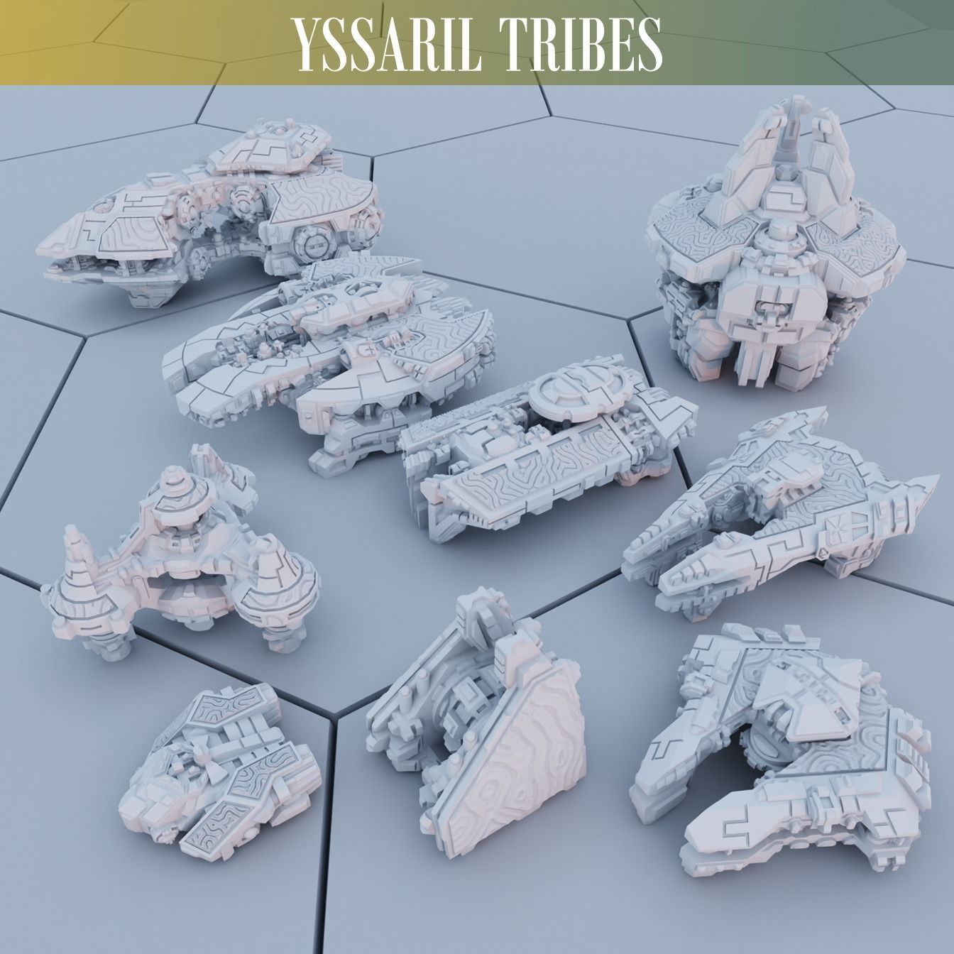 Twilight Imperium Over 150 Unique Ships for 17 factions - Bundle 3D print model_49