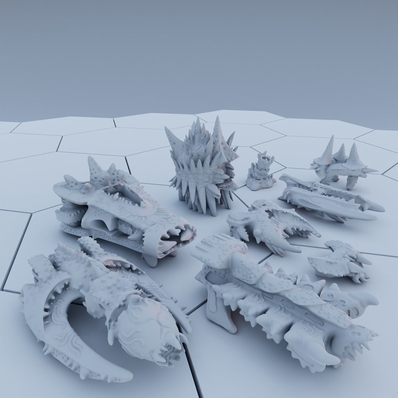 Twilight Imperium Over 150 Unique Ships for 17 factions - Bundle 3D print model_44