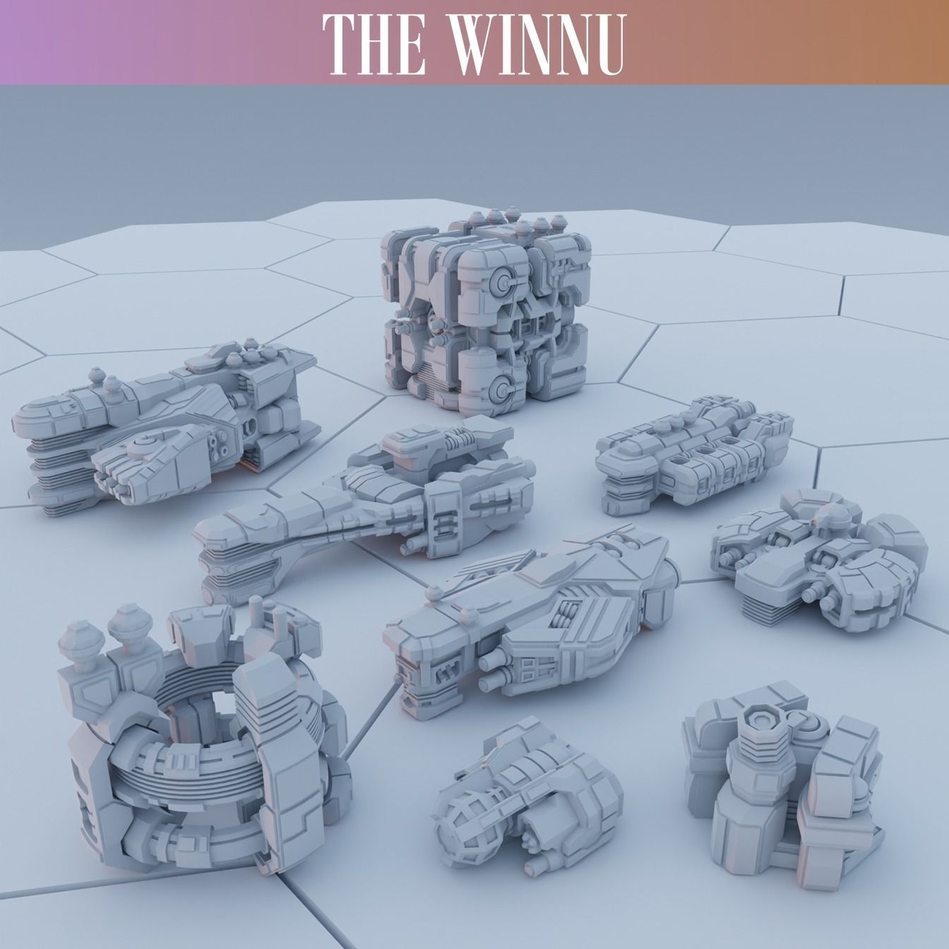 Twilight Imperium Over 150 Unique Ships for 17 factions - Bundle 3D print model_39
