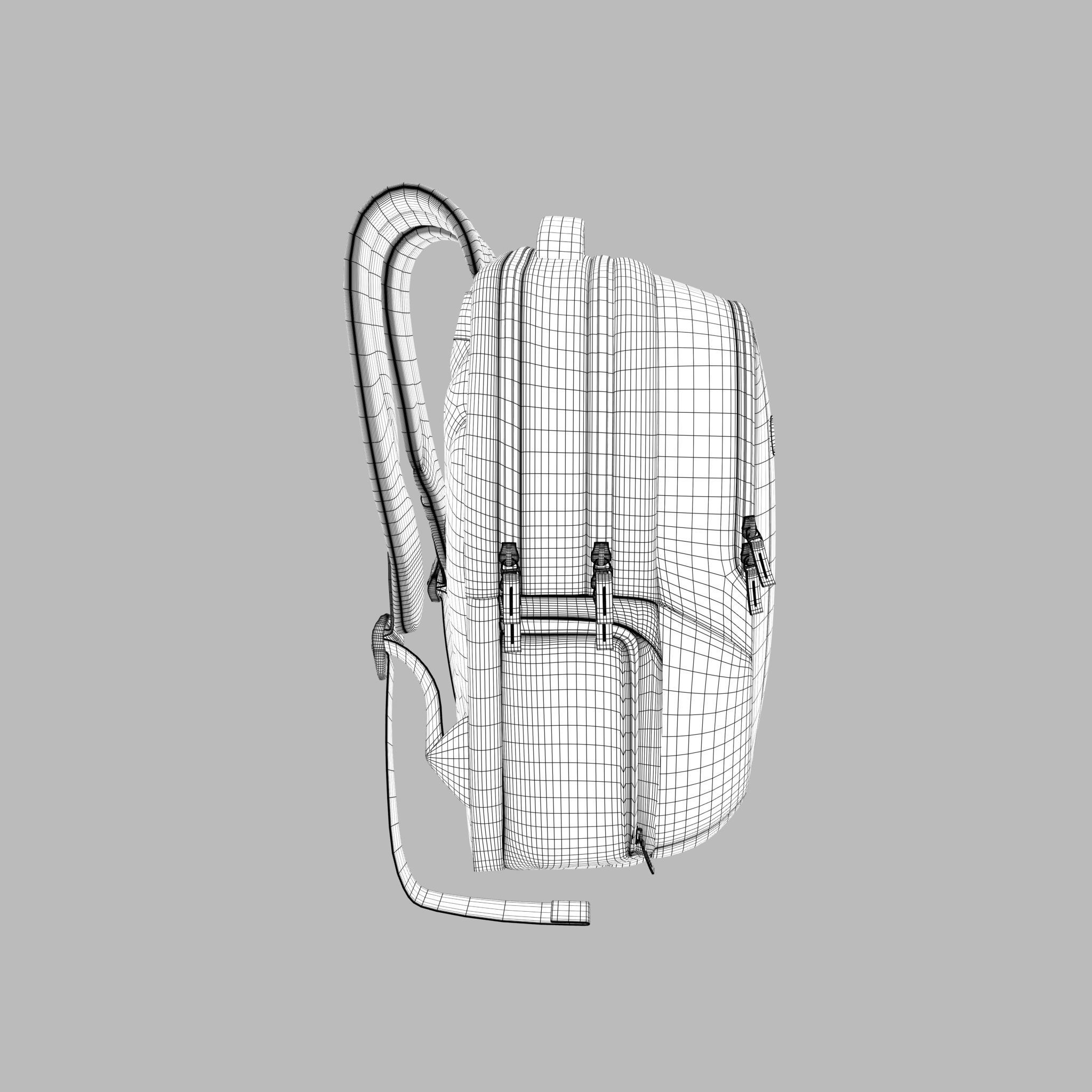 Backpack Low-poly 3D model_12