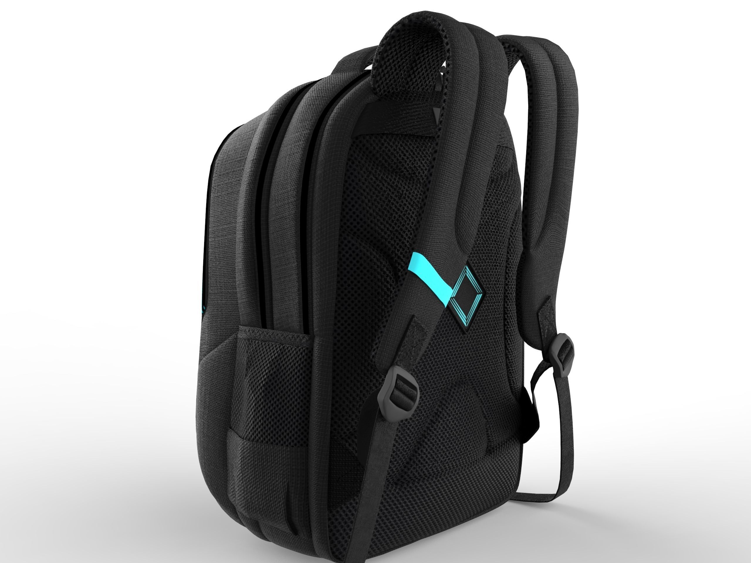 Backpack Low-poly 3D model_6