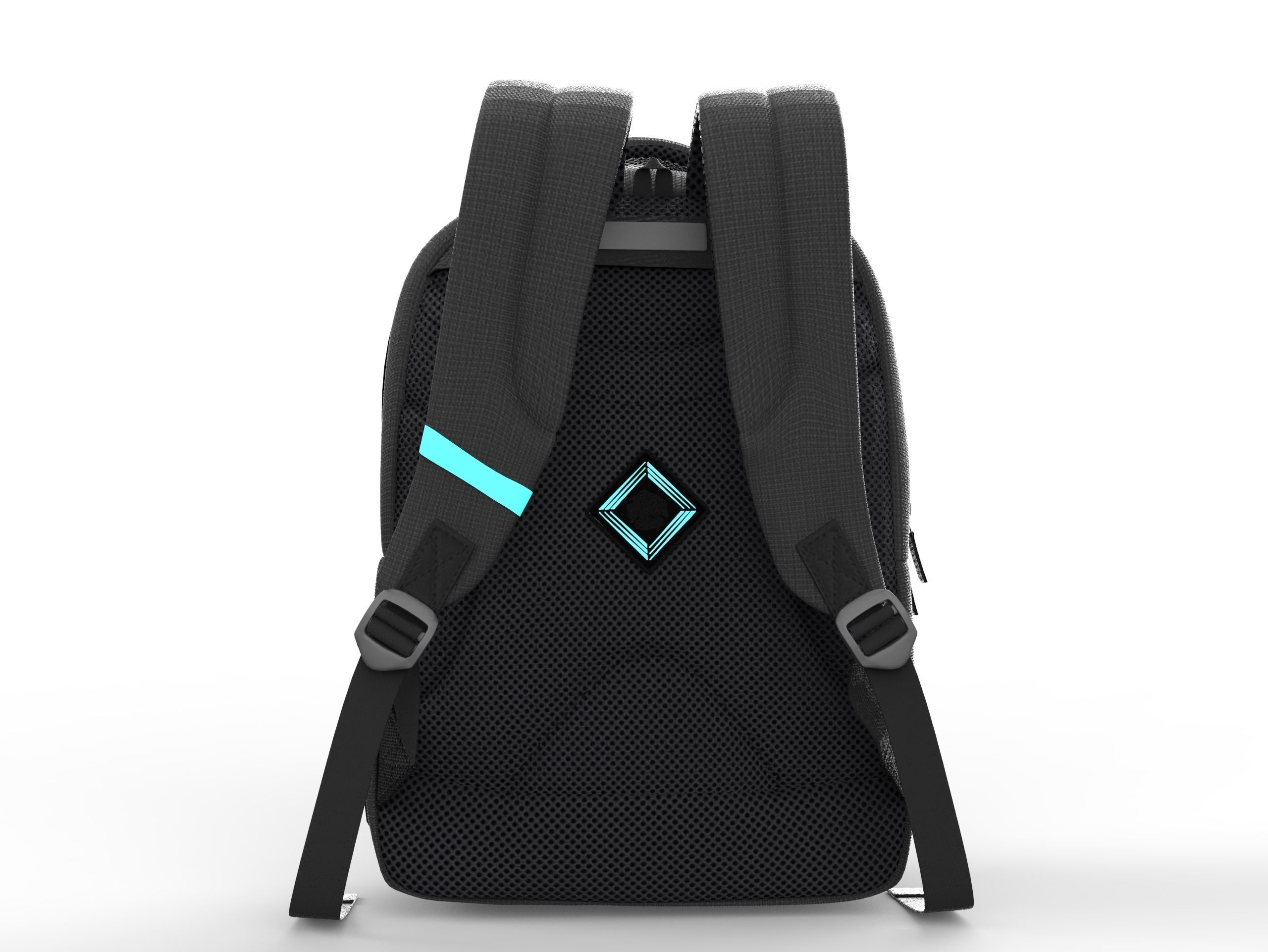 Backpack Low-poly 3D model_2