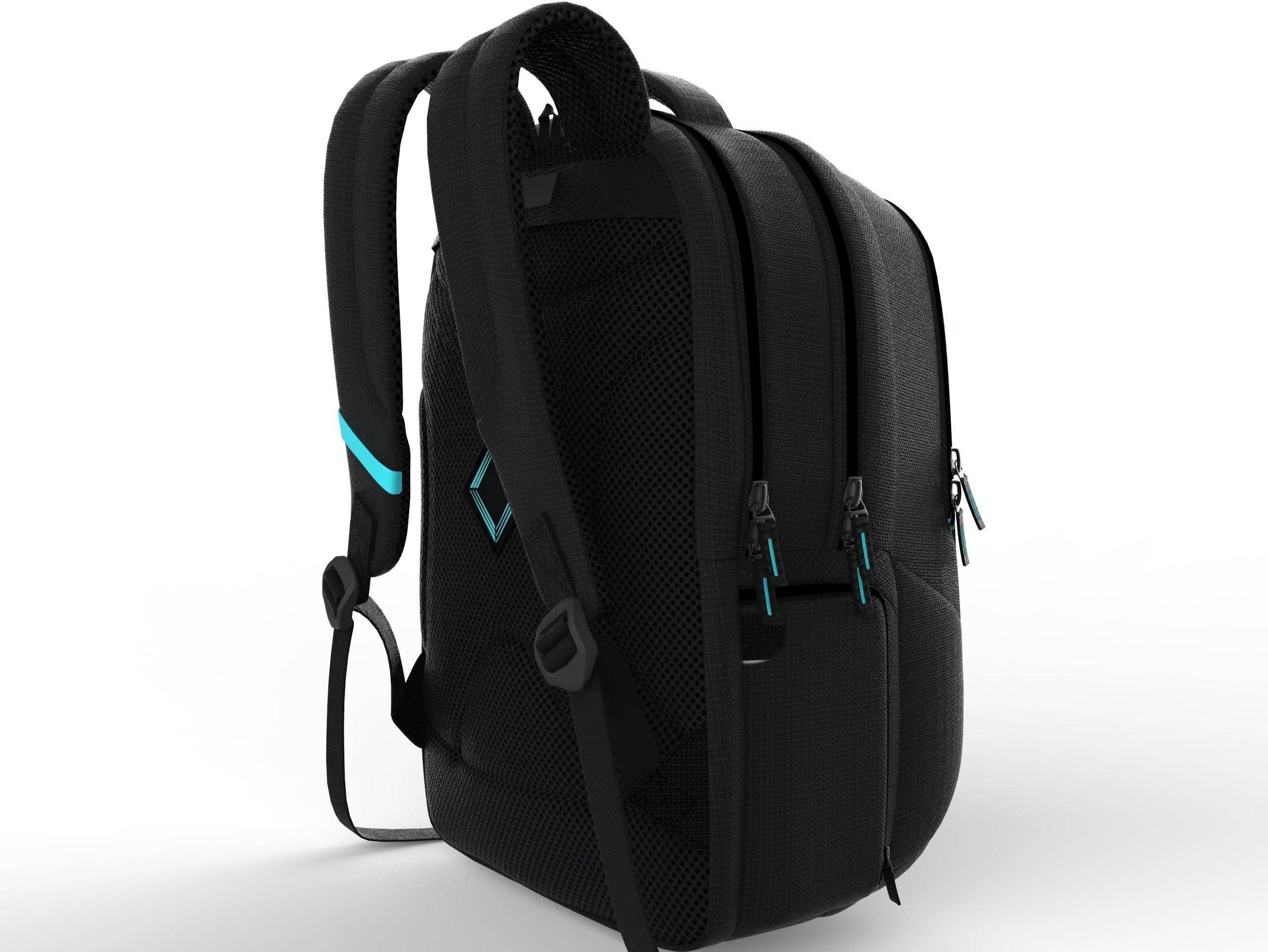 Backpack Low-poly 3D model_7