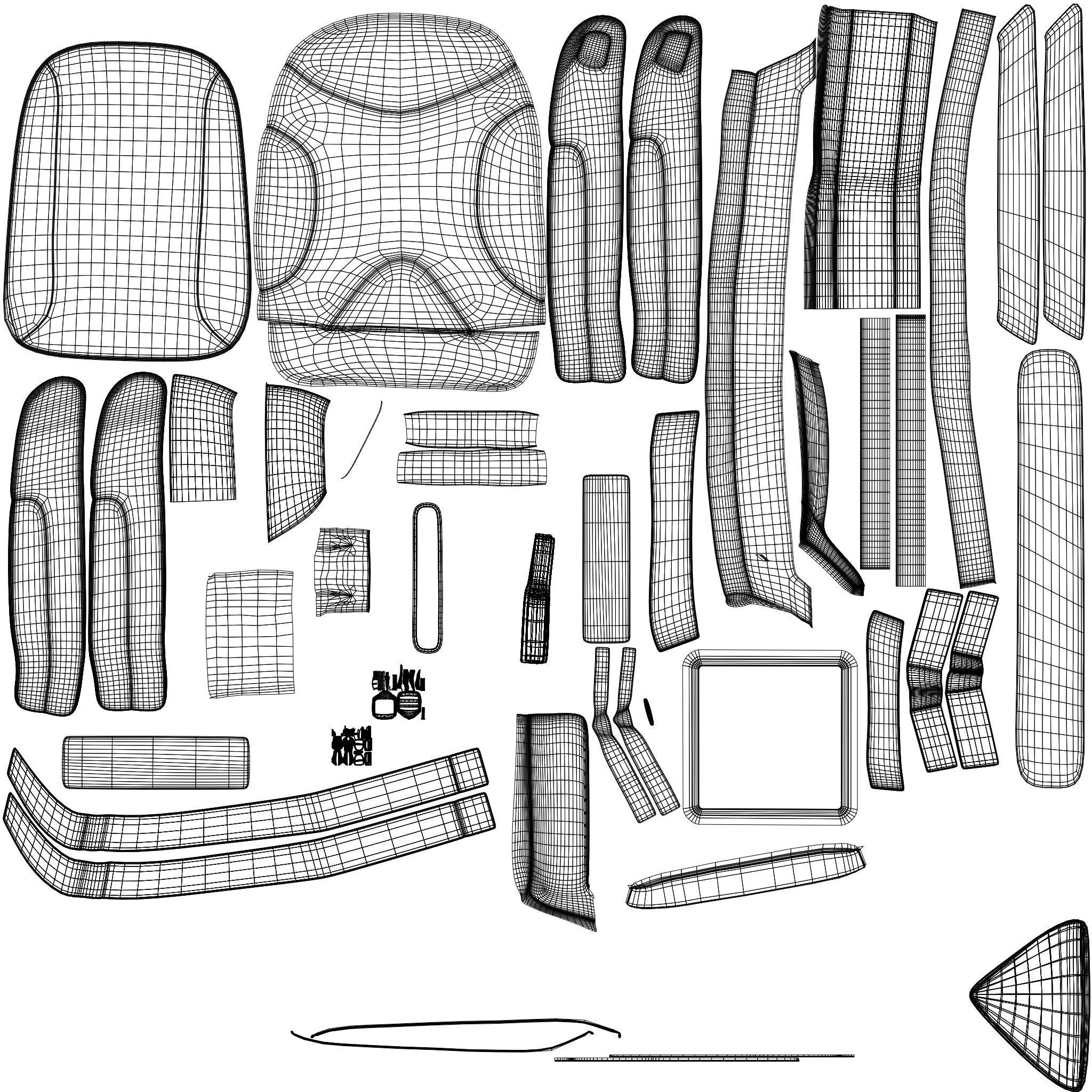 Backpack Low-poly 3D model_9