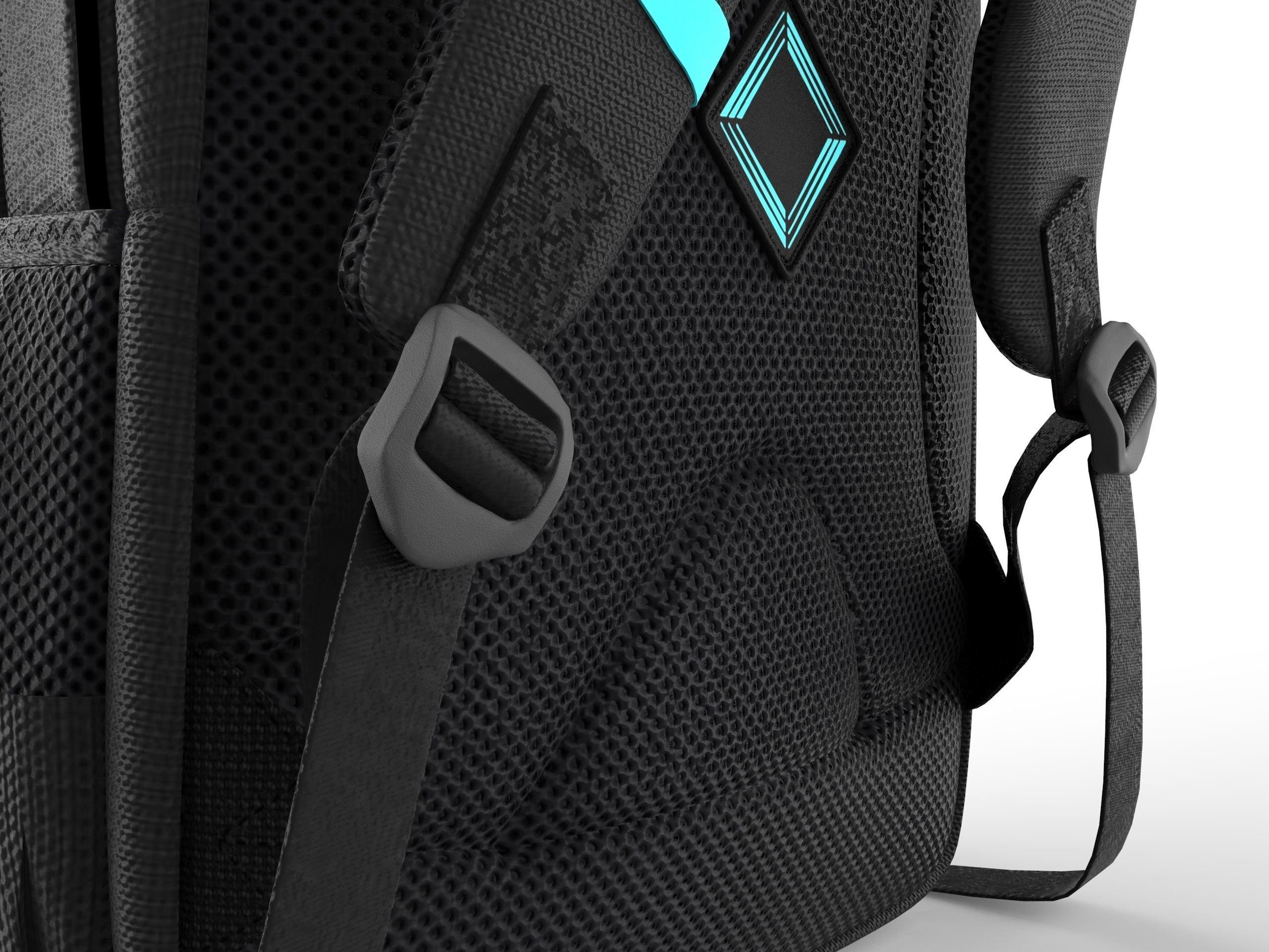 Backpack Low-poly 3D model_5