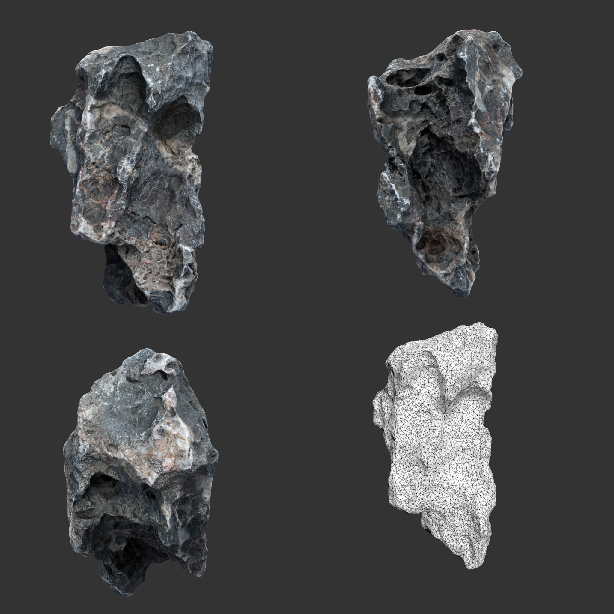 9 Low Poly Erosion Rocks - 231122 Low-poly 3D model_10