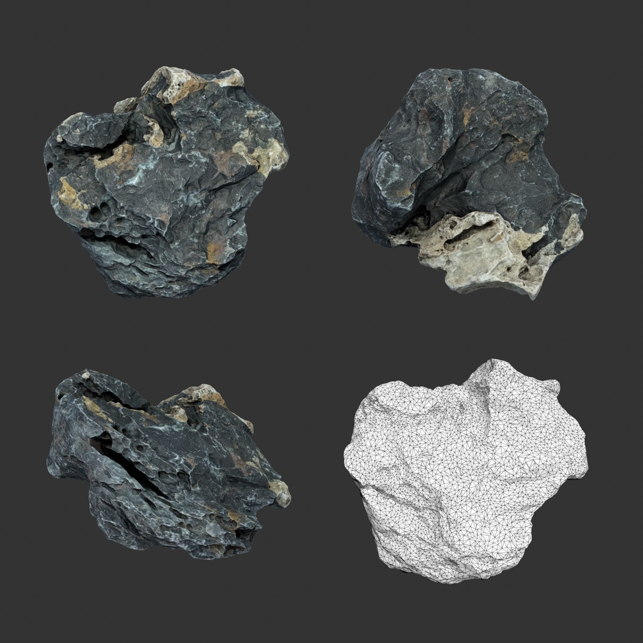 9 Low Poly Erosion Rocks - 231122 Low-poly 3D model_9