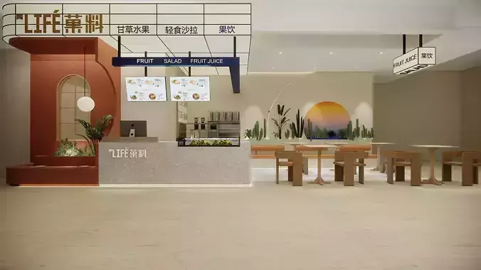 A Healthy Food Shop 3D model