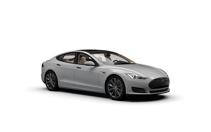 TESLA MODEL S Low-poly 3D model
