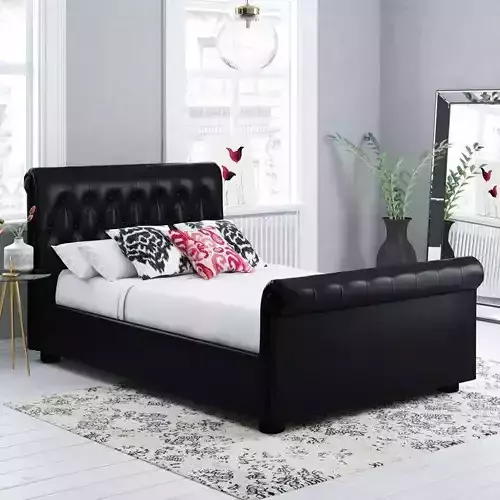 Upholstered Ottoman Bed 3D model