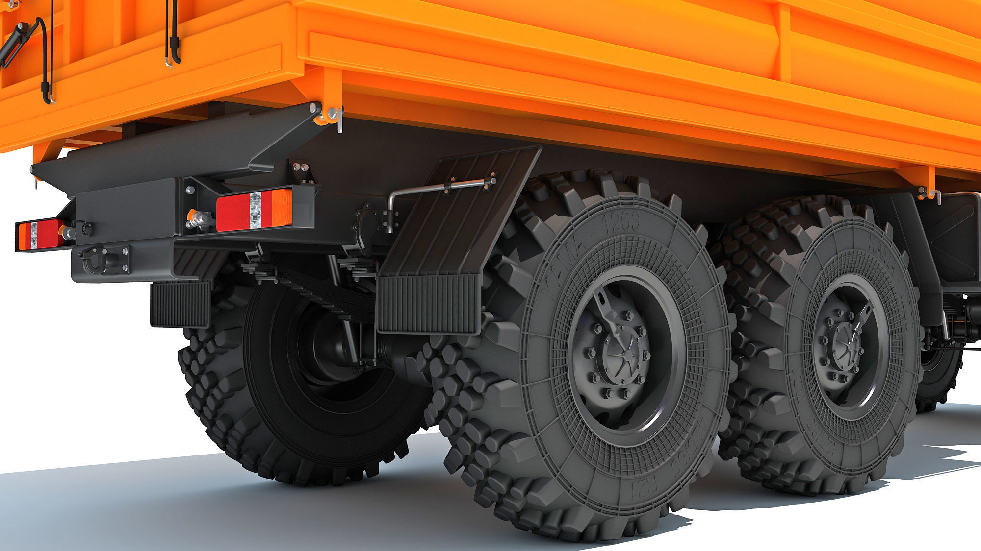 URAL Civilian Truck Off Road 6x6 Vehicle 3D model_14