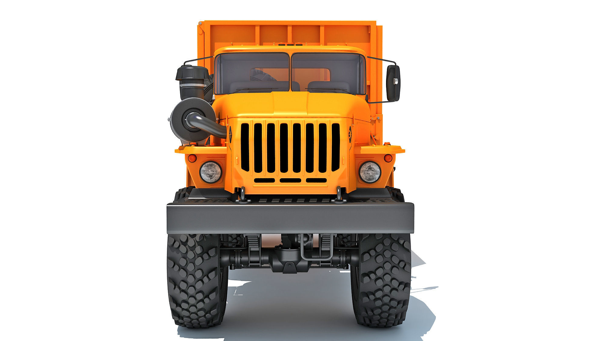 URAL Civilian Truck Off Road 6x6 Vehicle 3D model_10