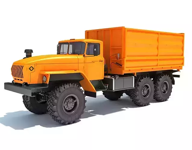 URAL Civilian Truck Off Road 6x6 Vehicle 3D model