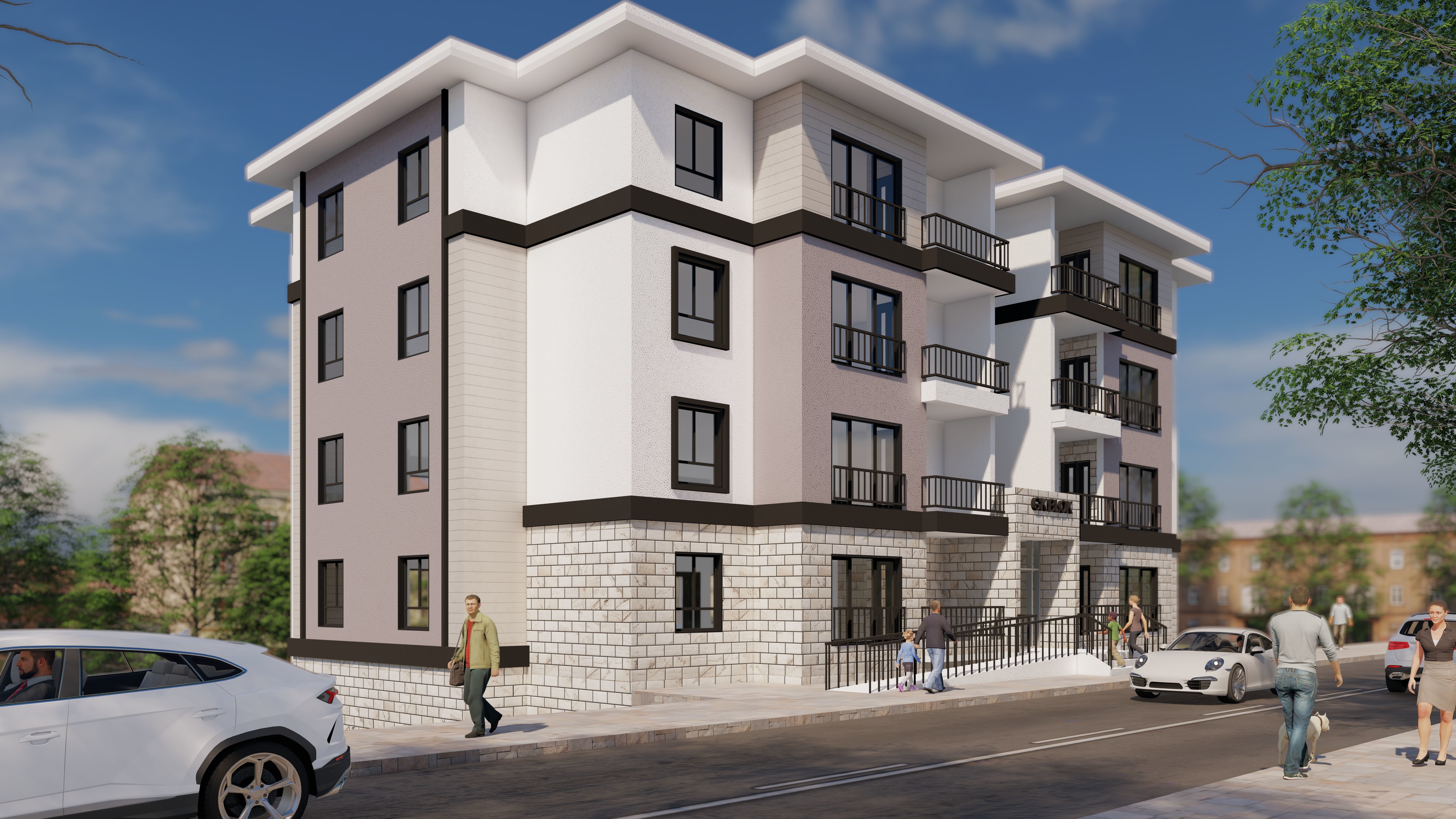 2 Apartment Buildings 3D model_1