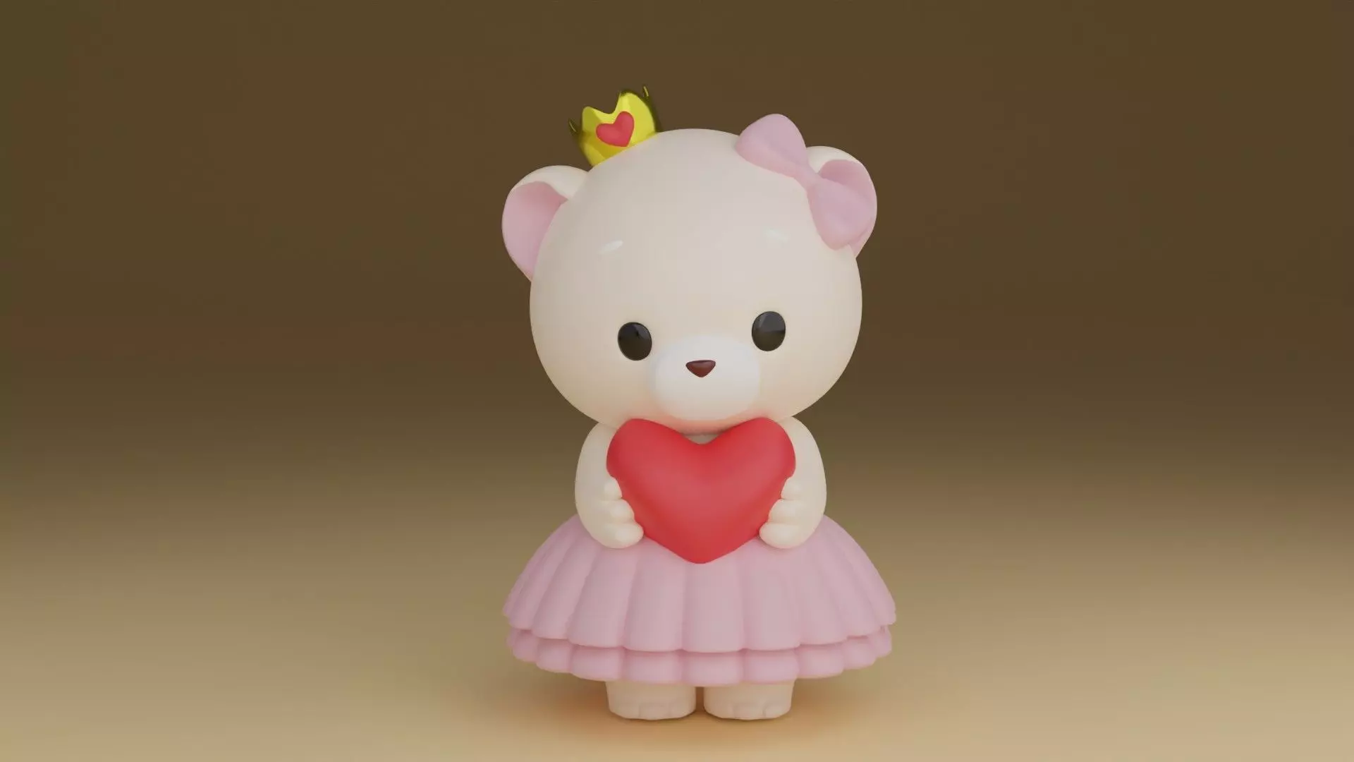 bear princess 3D print model