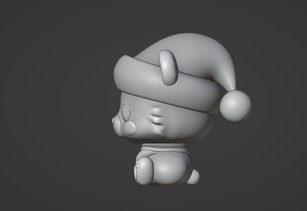 christmas bear 3D print model_4