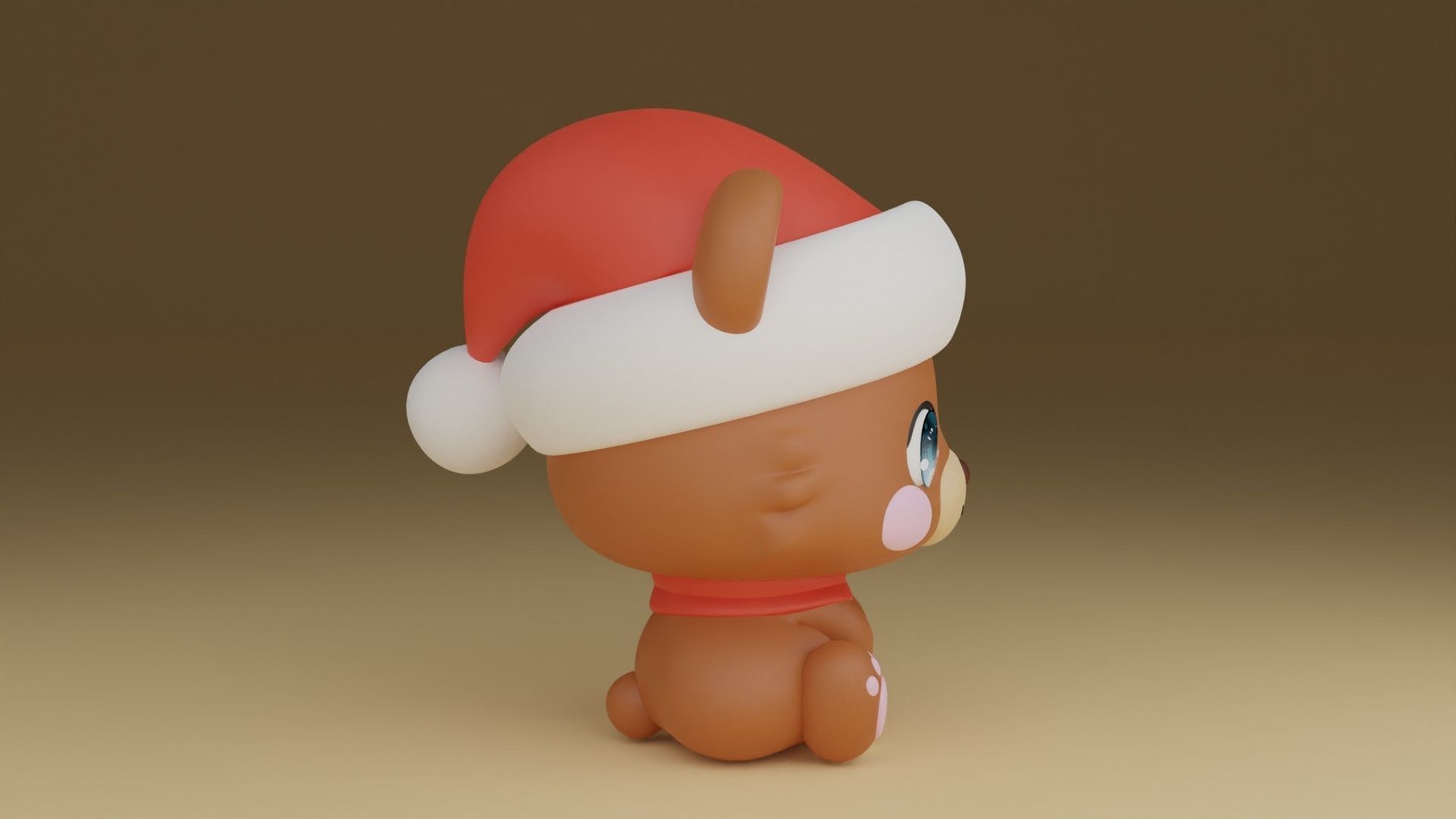 christmas bear 3D print model_8