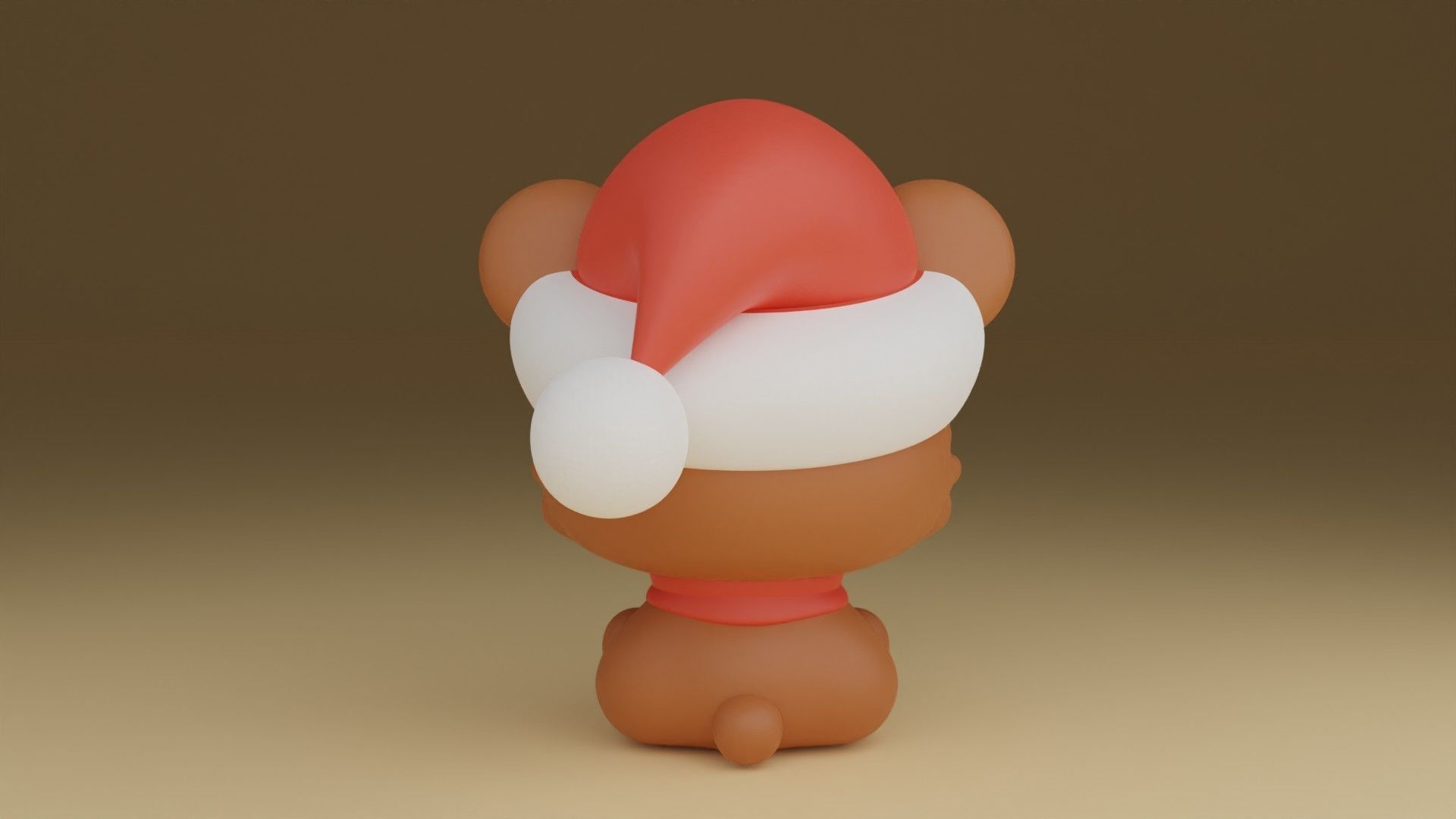 christmas bear 3D print model_10