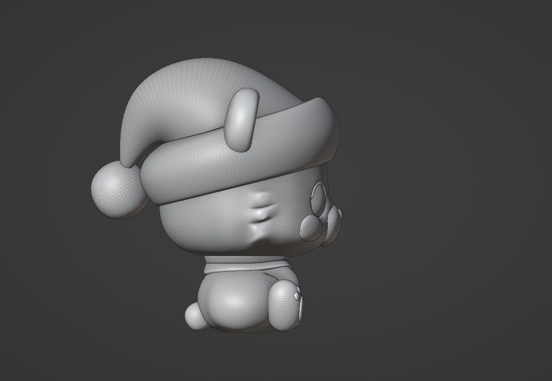 christmas bear 3D print model_2