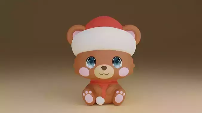 christmas bear 3D print model