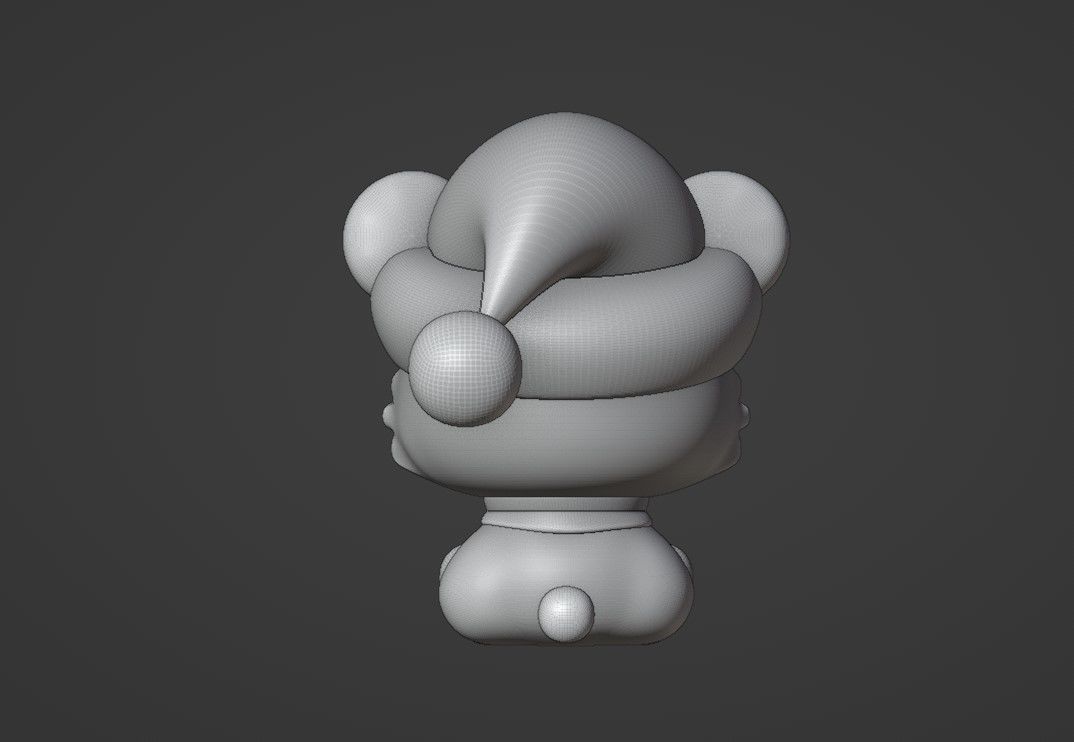 christmas bear 3D print model_3