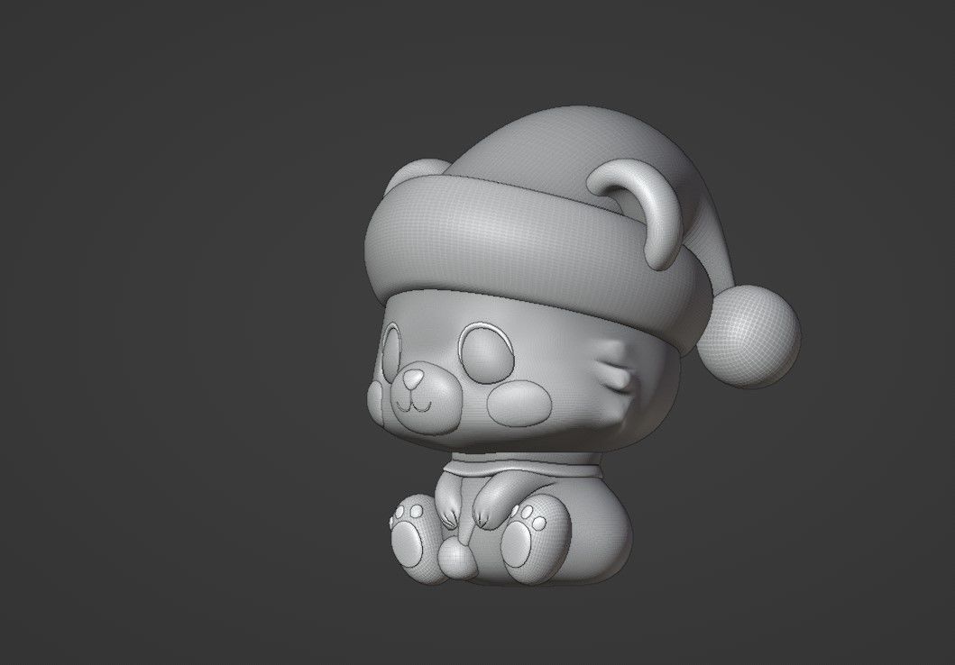 christmas bear 3D print model_5
