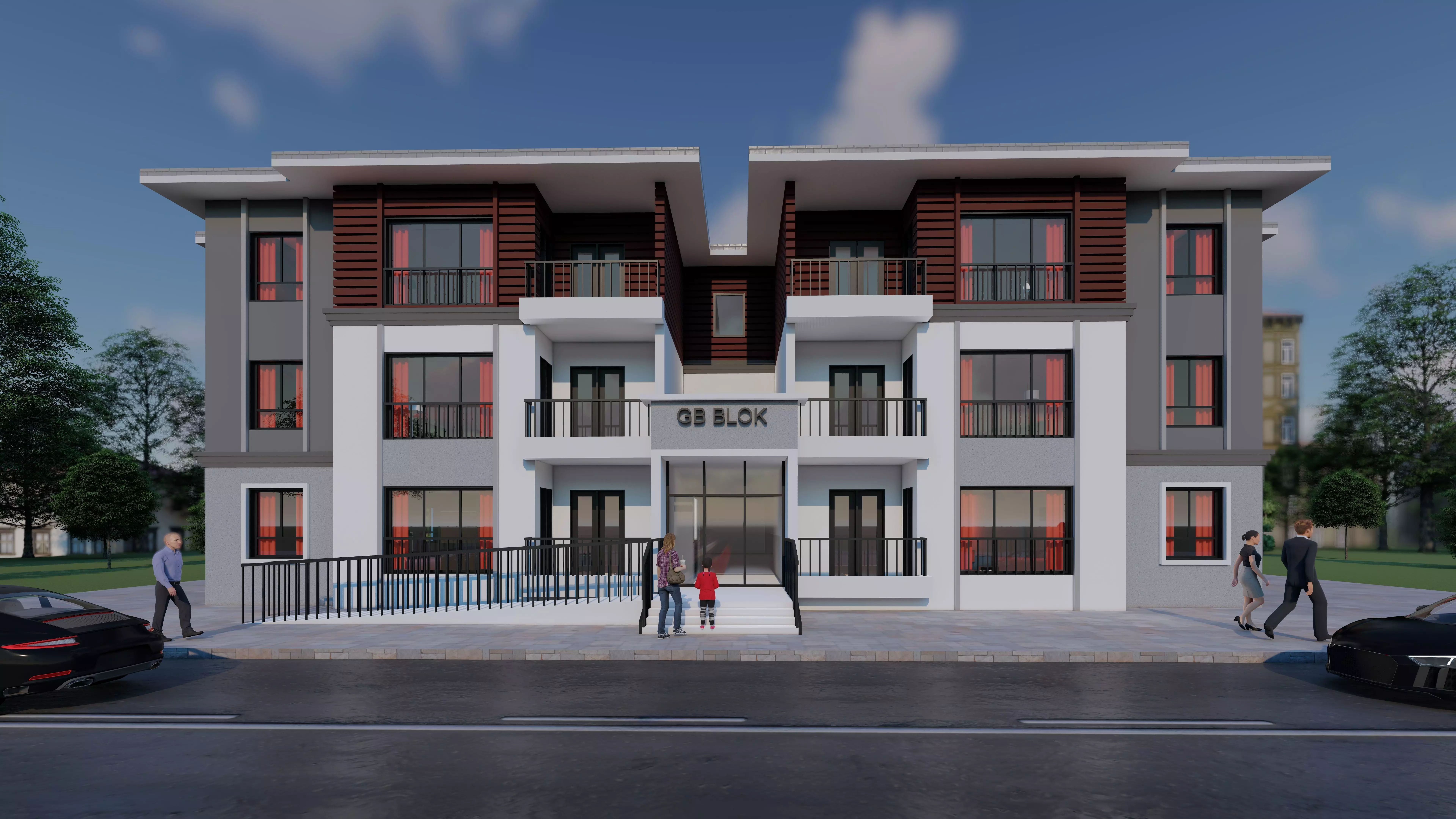 3 Different Apartment Buildings as Mansion 3D model_0
