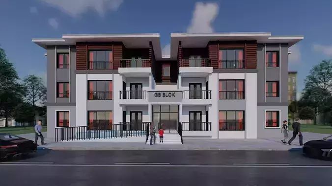 3 Different Apartment Buildings as Mansion