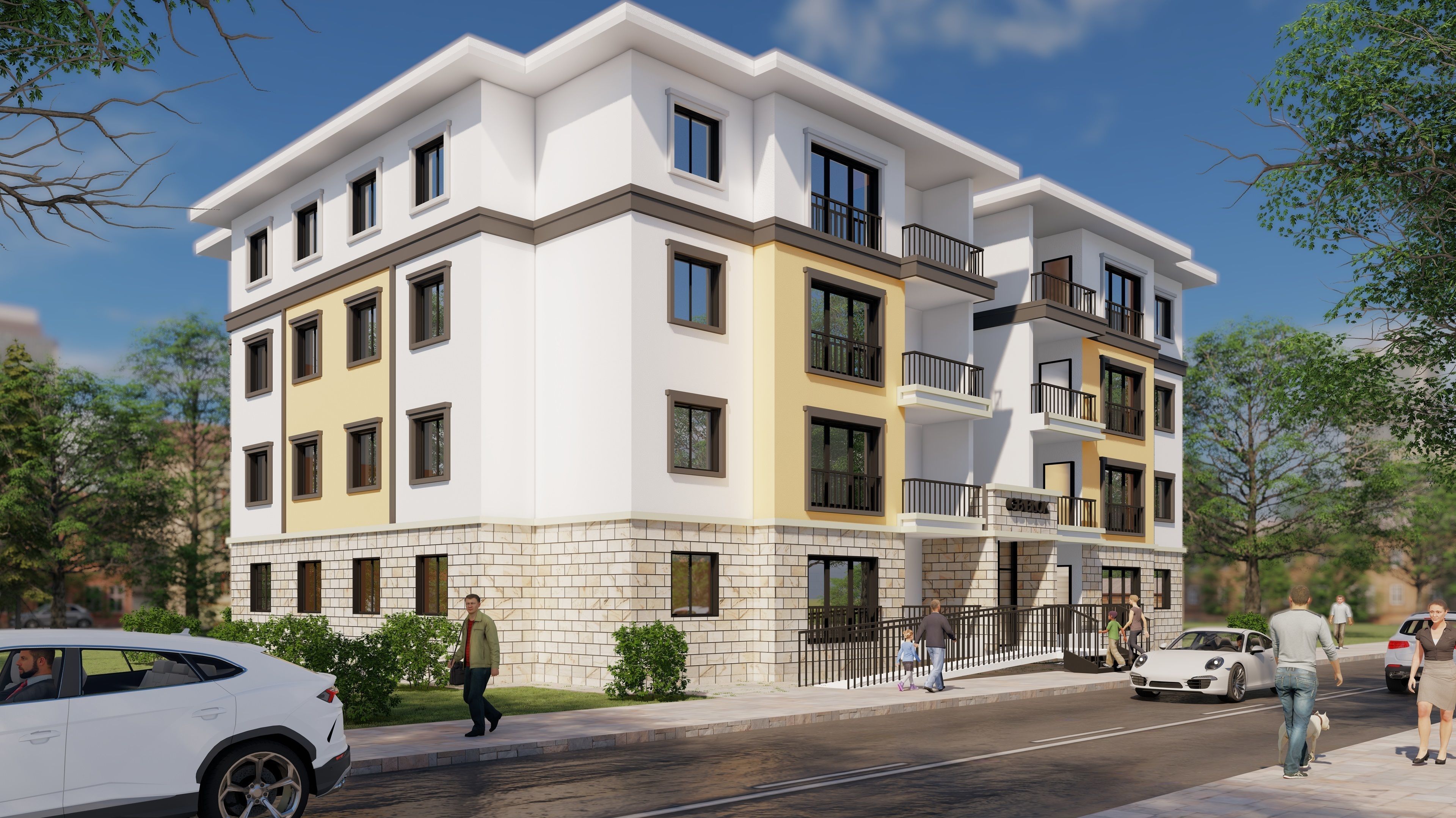 3 Different Apartment Buildings as Mansion 3D model_2