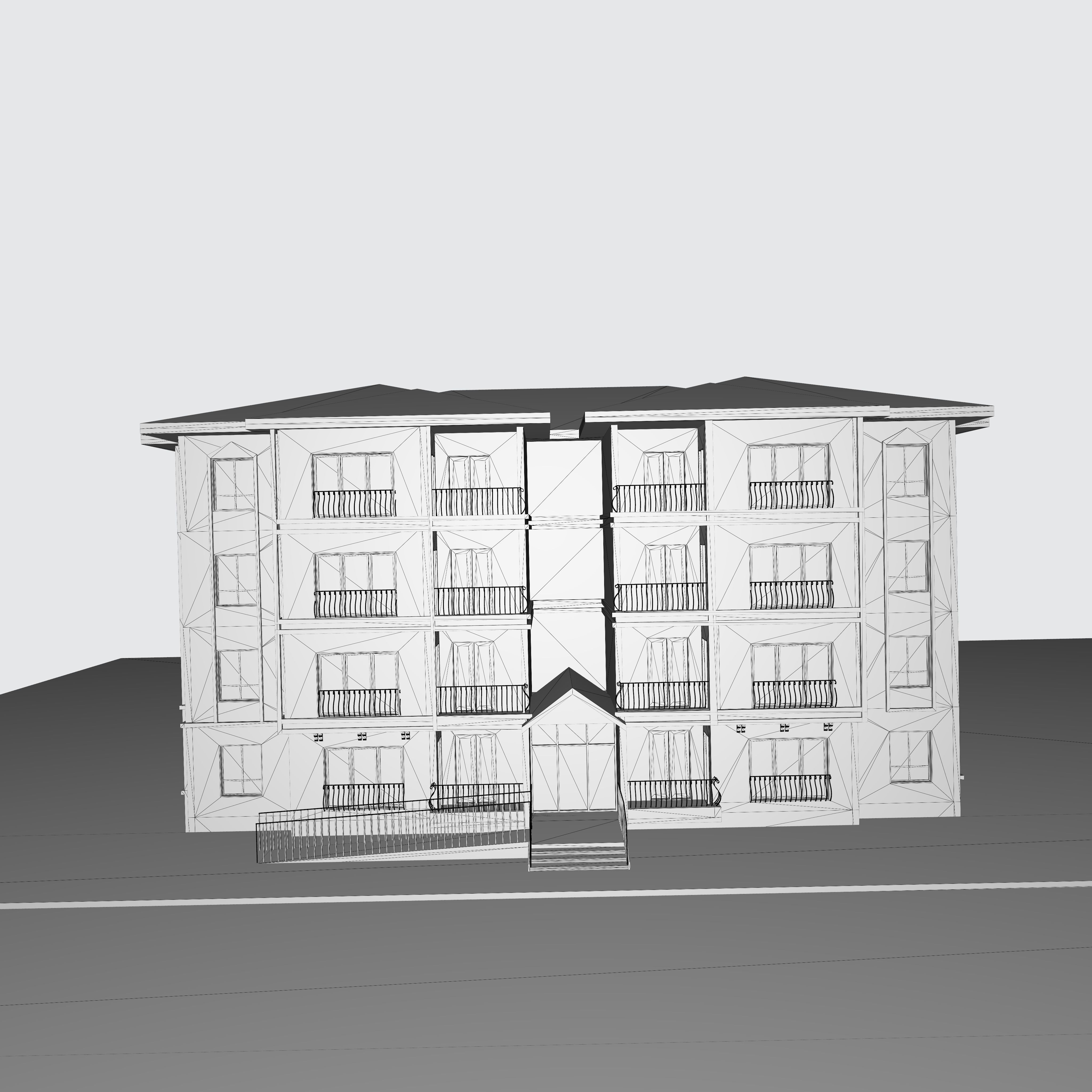 Traditional Apartment 3D model_4