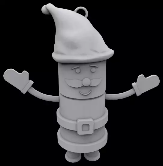 Santa toy 3D print model_0