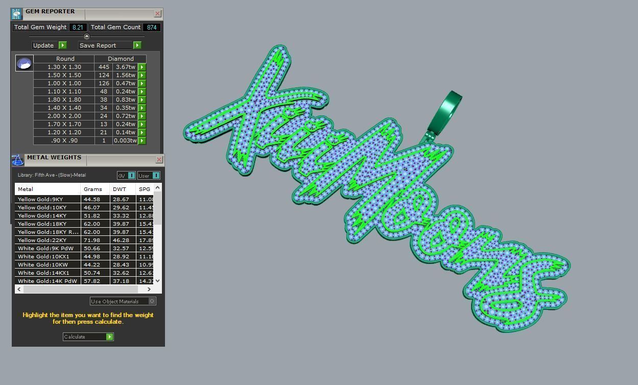 ICE STYLE CUSTOM PENDENT 3D print model_1