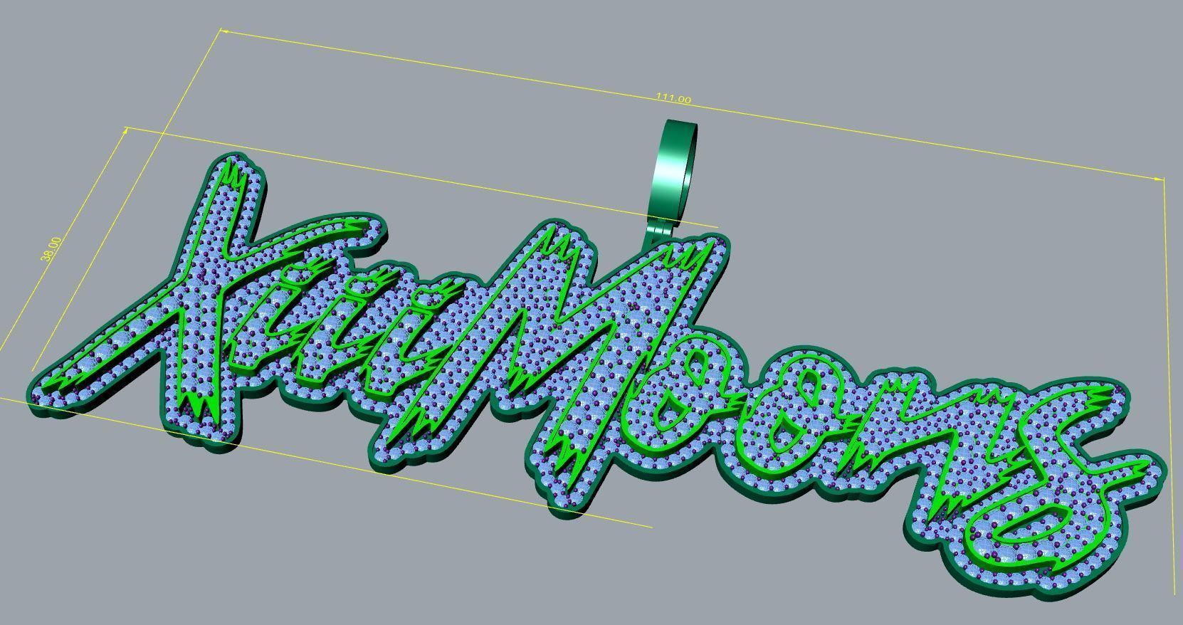 ICE STYLE CUSTOM PENDENT 3D print model_2