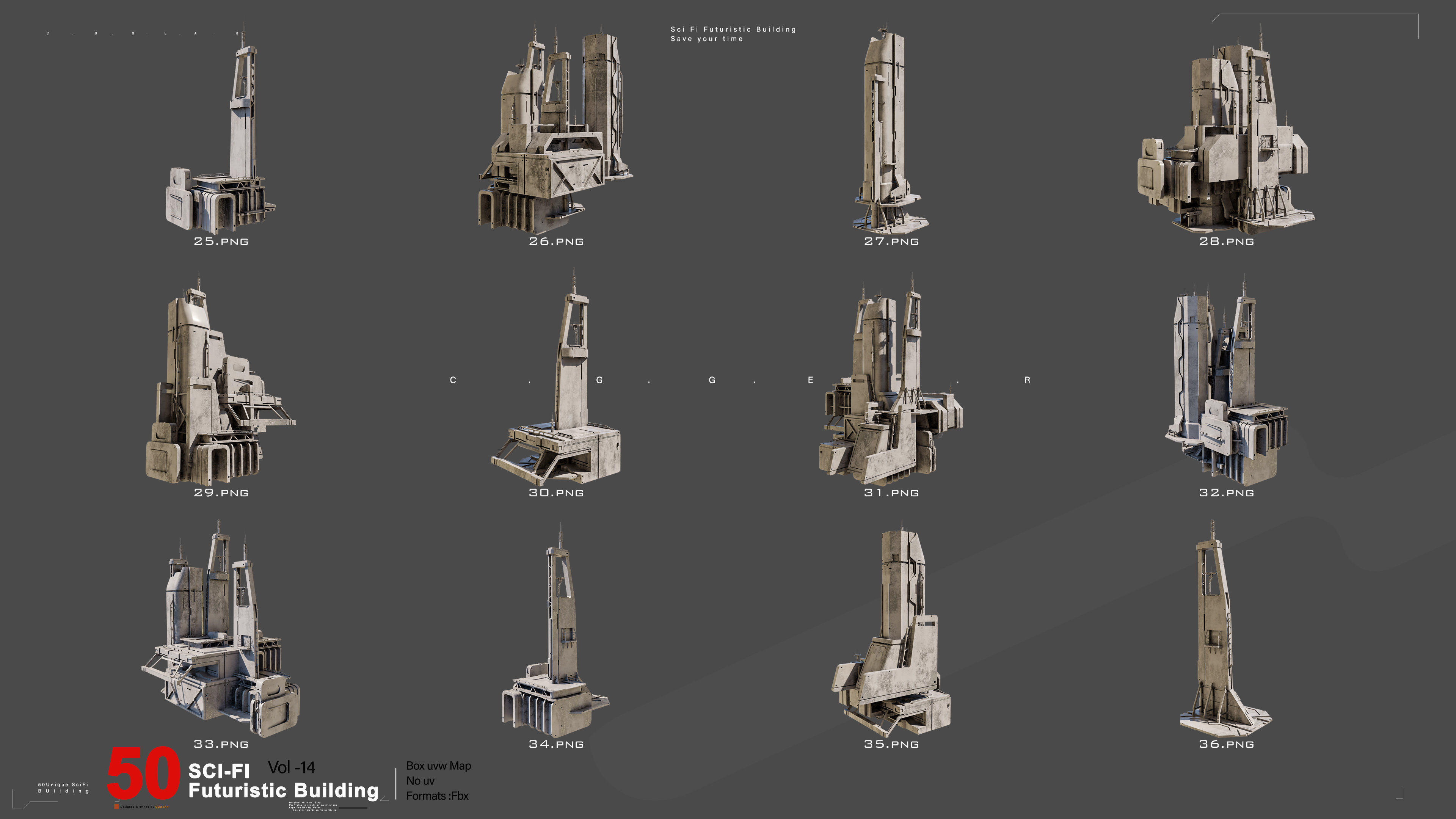 Sci-fi Futuristic Building VOl 15 3D model_3