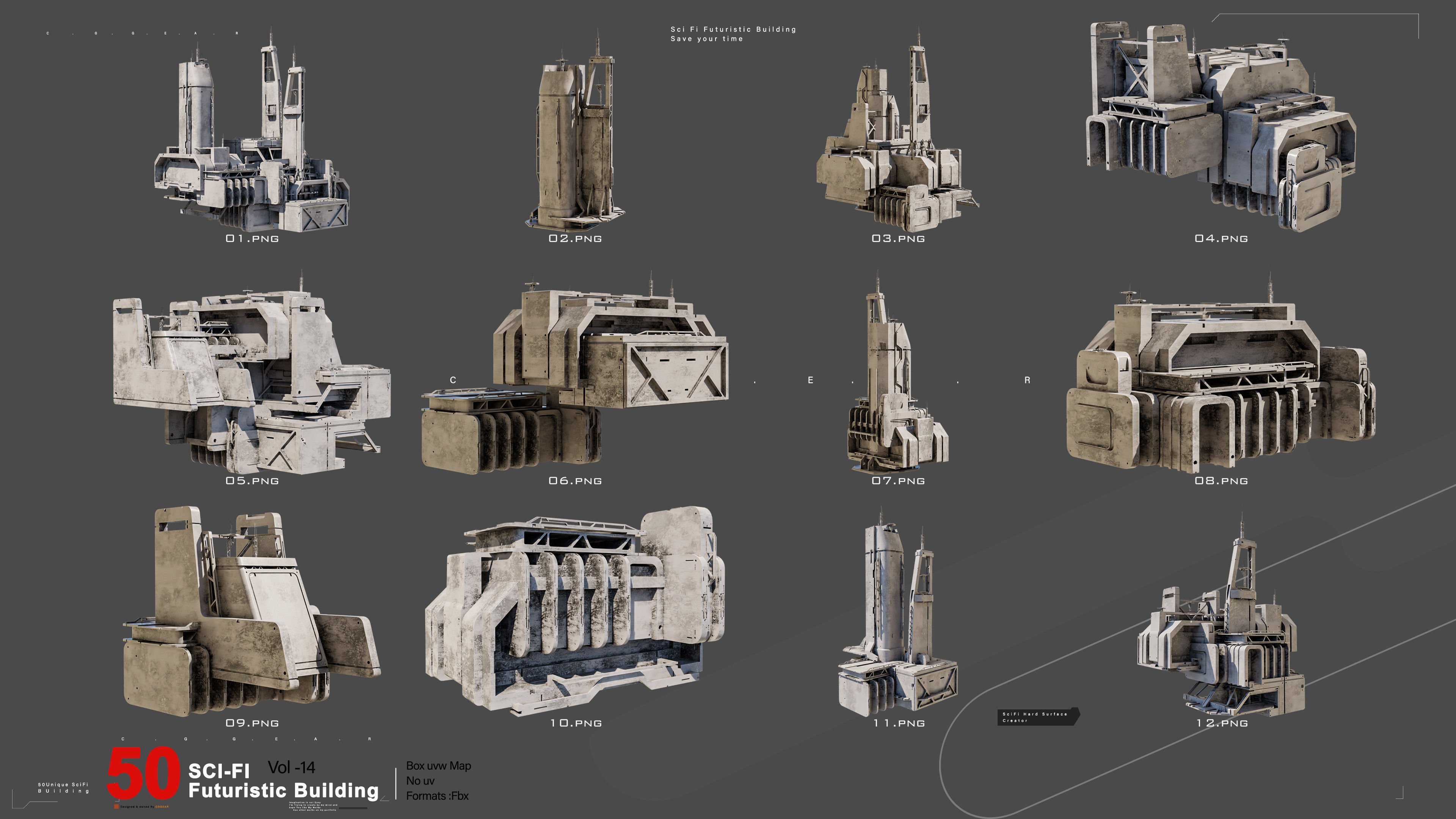 Sci-fi Futuristic Building VOl 15 3D model_1