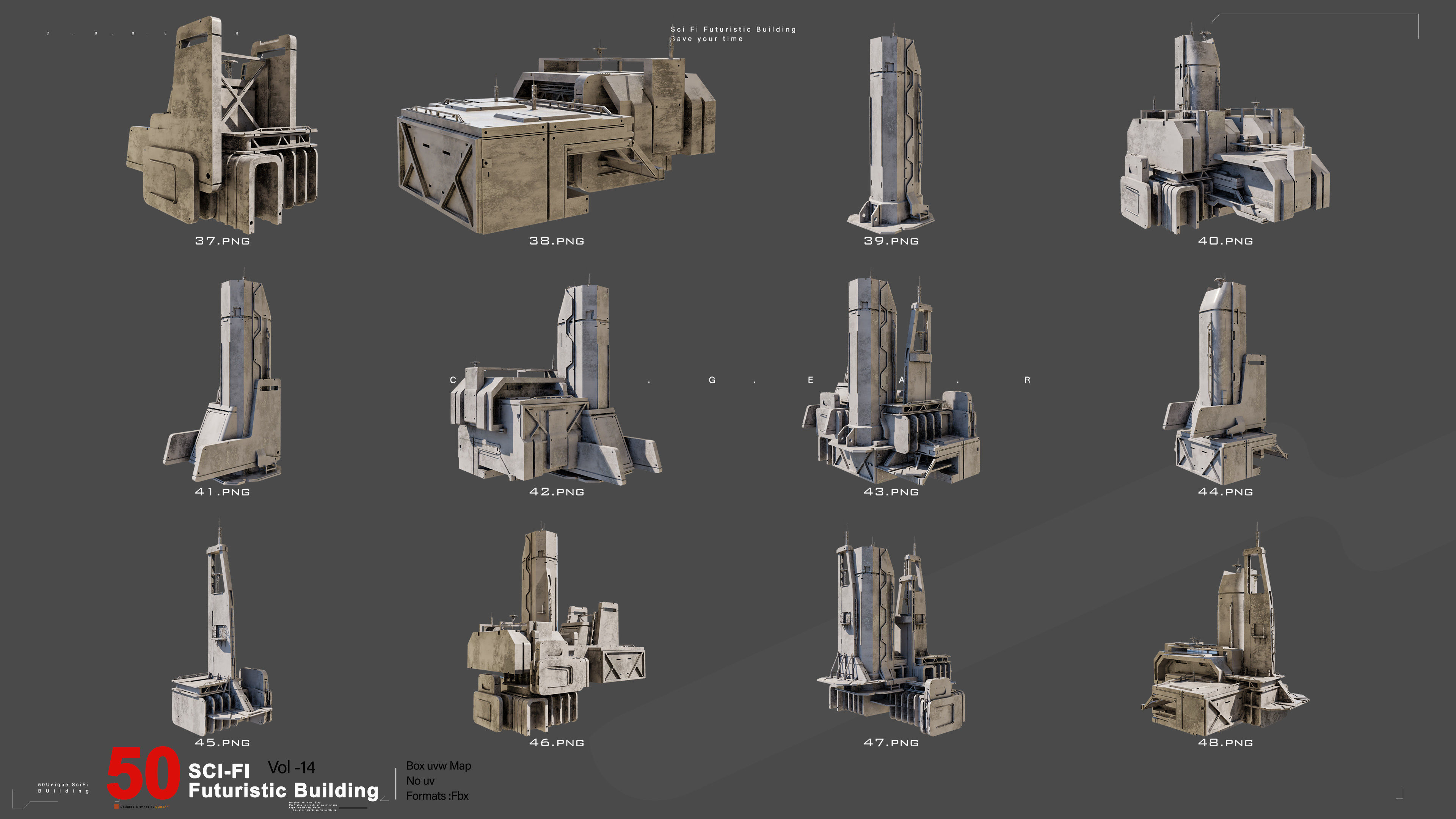 Sci-fi Futuristic Building VOl 15 3D model_4