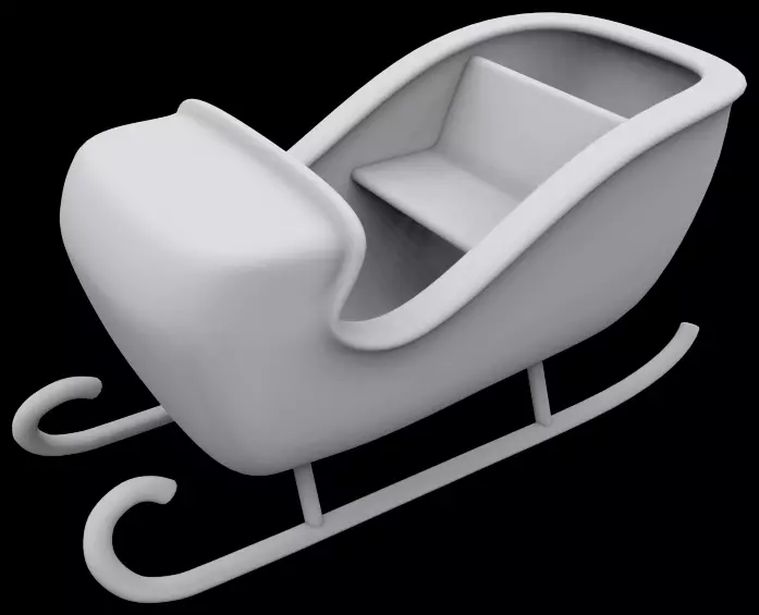 Sleigh ornament 3D print model_0