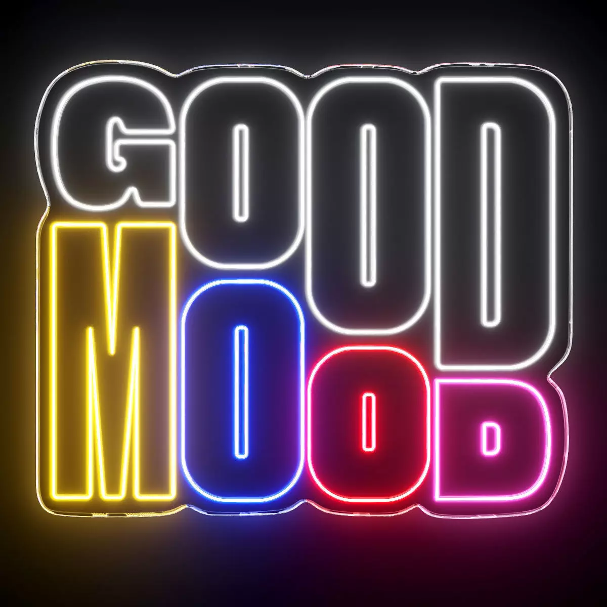 Good Mood Neon Sign 3D model_0