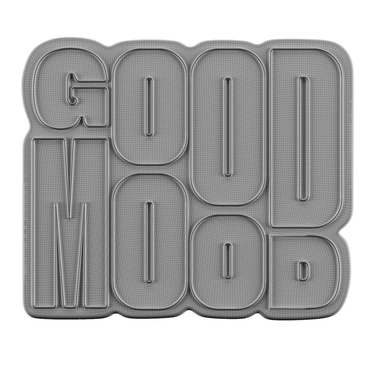 Good Mood Neon Sign 3D model_1