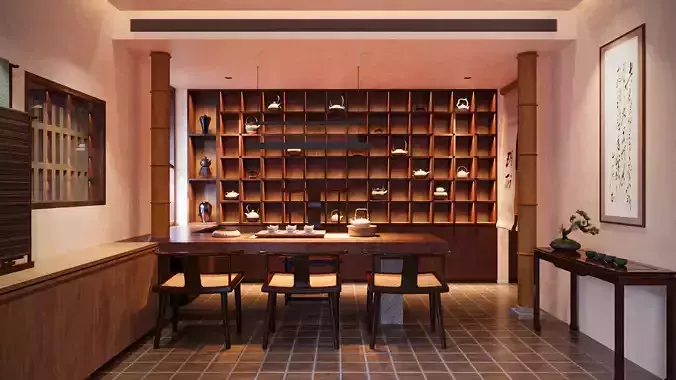 Teahouse-Corona render