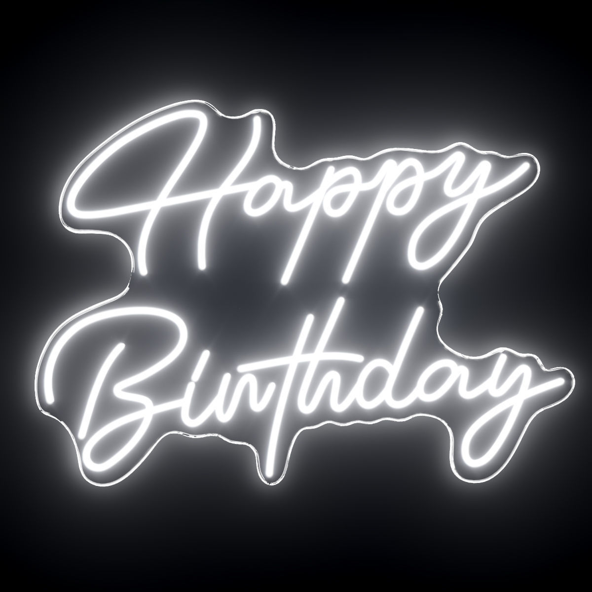 Happy Birthday Neon Sign 3D model_1