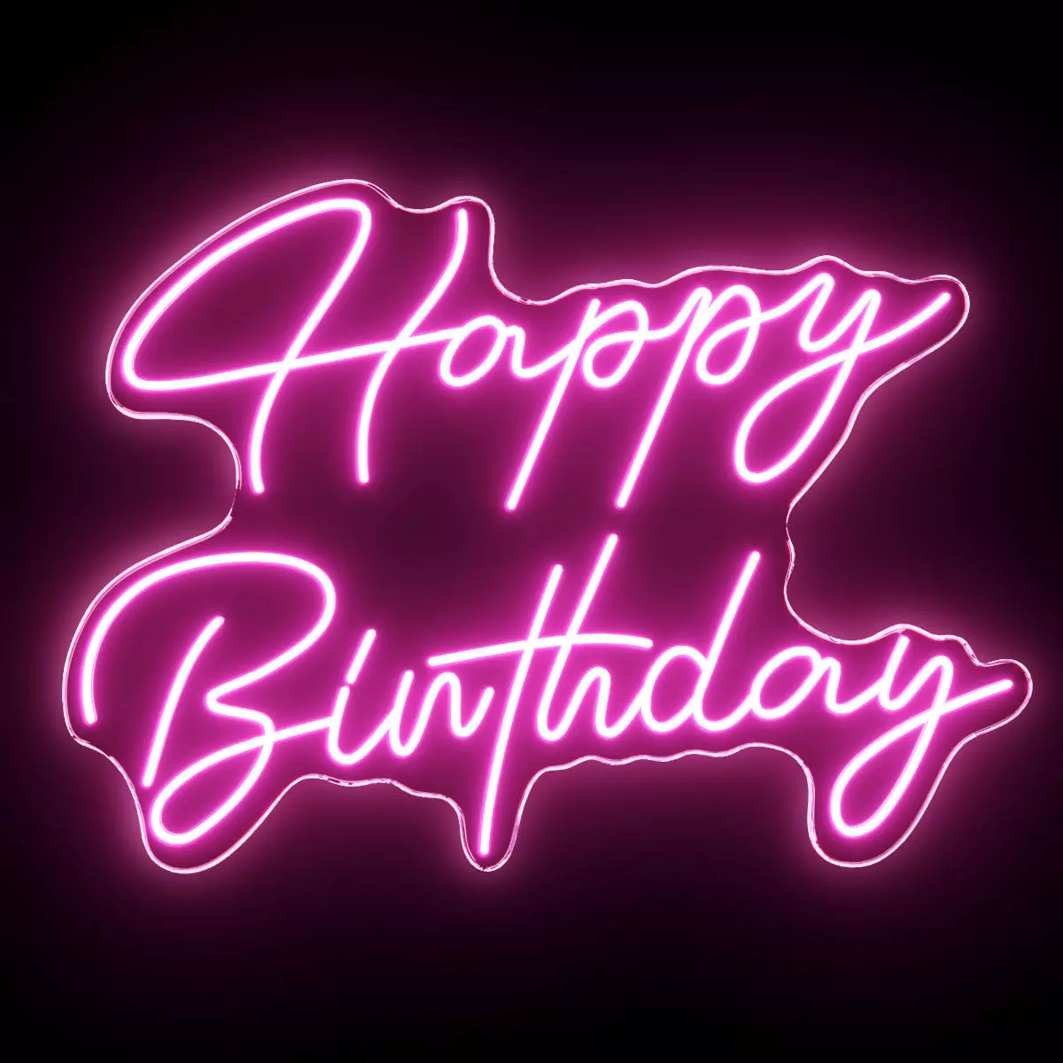 Happy Birthday Neon Sign 3D model_0