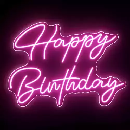 Happy Birthday Neon Sign