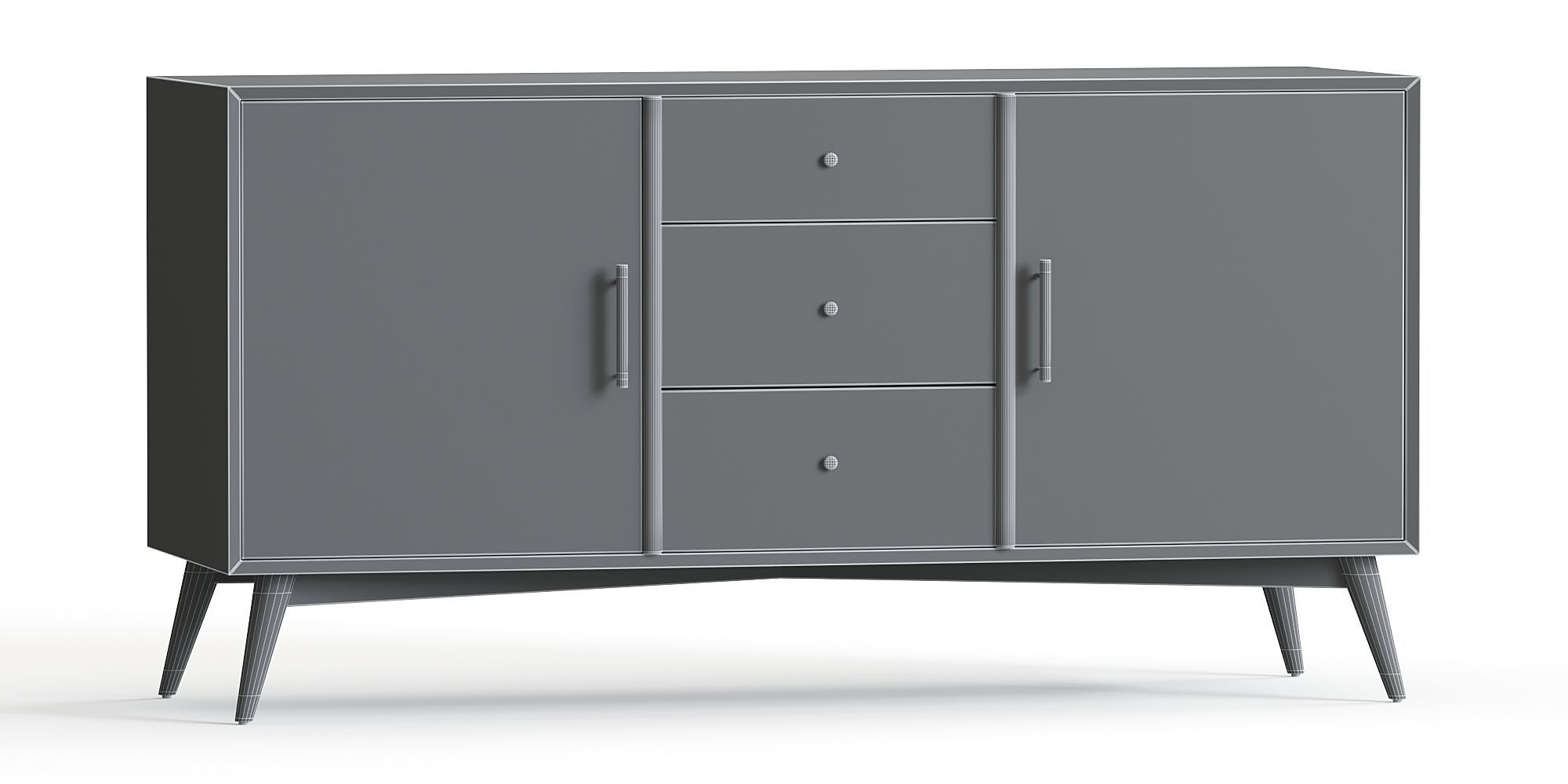 Mid Century Buffet 3D model_4